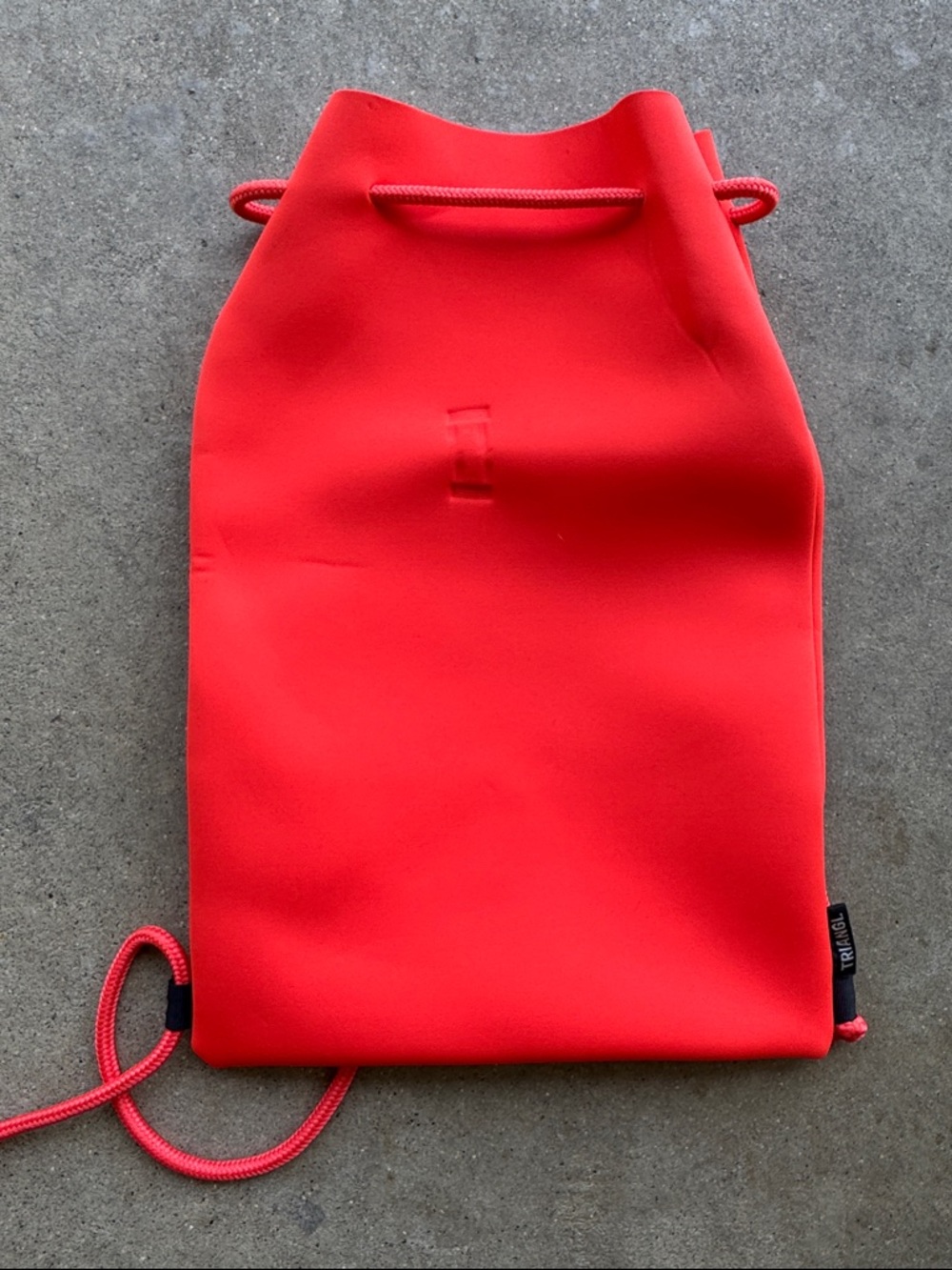 triangl swimwear Neoprene Pouch with Black Tag wet suit bag Pack Neon